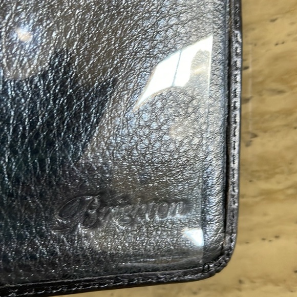 Vintage BRIGHTON Black LEATHER Trifold WALLET/ - Picture 6 of 9